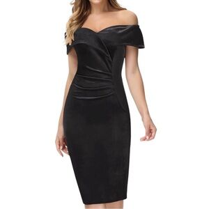 Sexy V-Neck Midi Bodycon Ruched Bandage Dress
